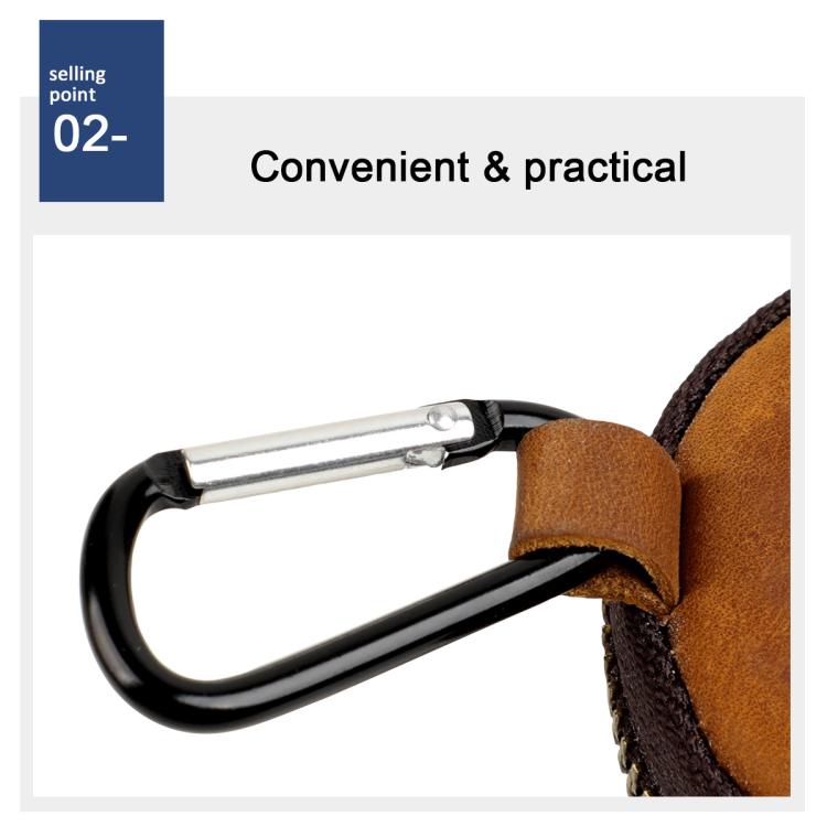 Portafoglio piccolo in vera pelle a forma di conchiglia, ideale per riporre auricolari e chiavi.