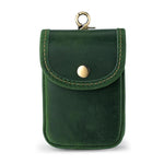 Marsupio da uomo vintage in vera pelle, piccolo, porta sigarette, chiavi e portamonete