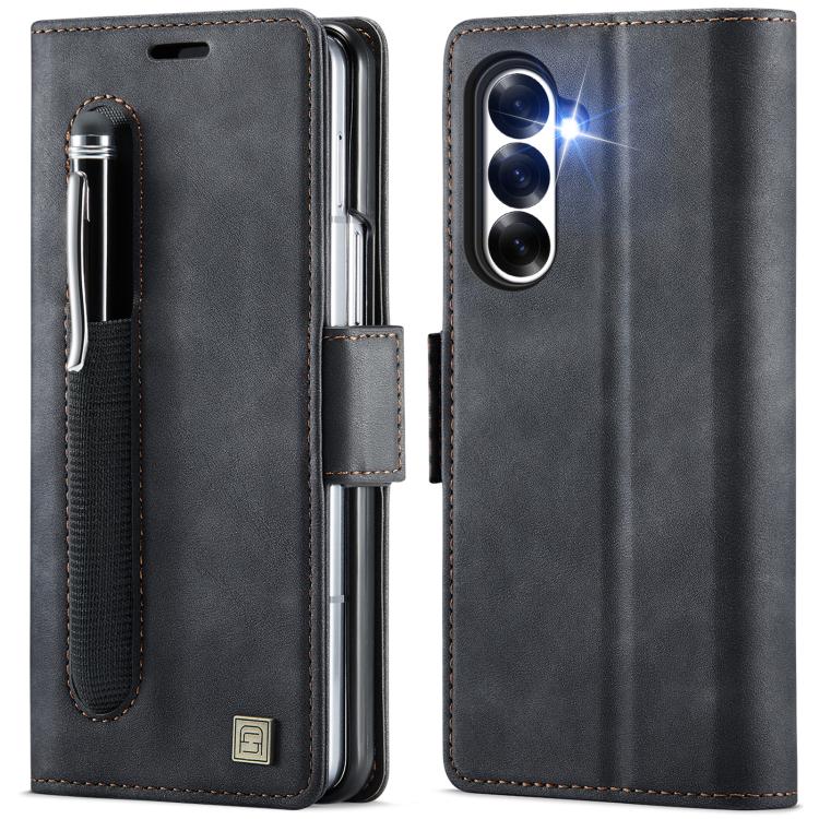 Custodia in pelle per telefono AutSpace A11 con fibbia laterale, MagSafe, protezione magnetica RFID., For Samsung Galaxy Z Fold7 5G