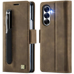 Custodia in pelle per telefono AutSpace A11 con fibbia laterale, MagSafe, protezione magnetica RFID., For Samsung Galaxy Z Fold7 5G