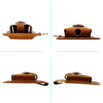 Marsupio da uomo vintage in vera pelle, ideale per attività all'aperto e lavoro, con custodia per cellulare.