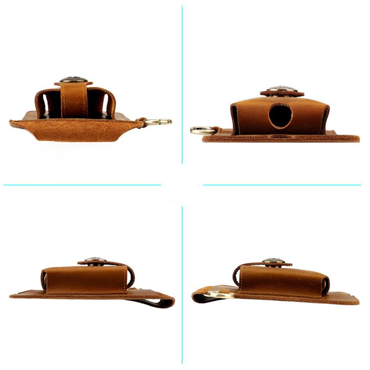 Marsupio da uomo vintage in vera pelle, ideale per attività all'aperto e lavoro, con custodia per cellulare.