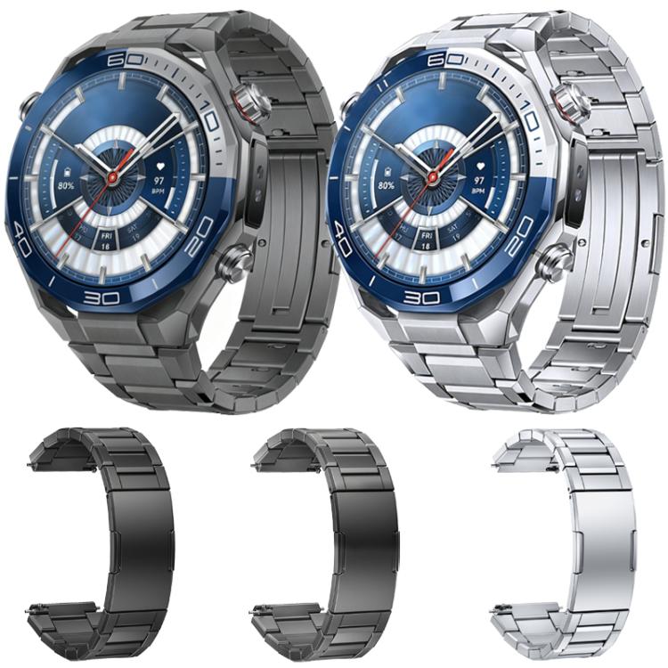 Cinturino per orologio in lega di titanio con fibbia pieghevole e rimovibile., 22mm