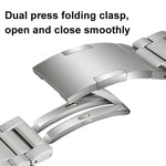 Cinturino per orologio in lega di titanio con fibbia pieghevole e rimovibile., 22mm