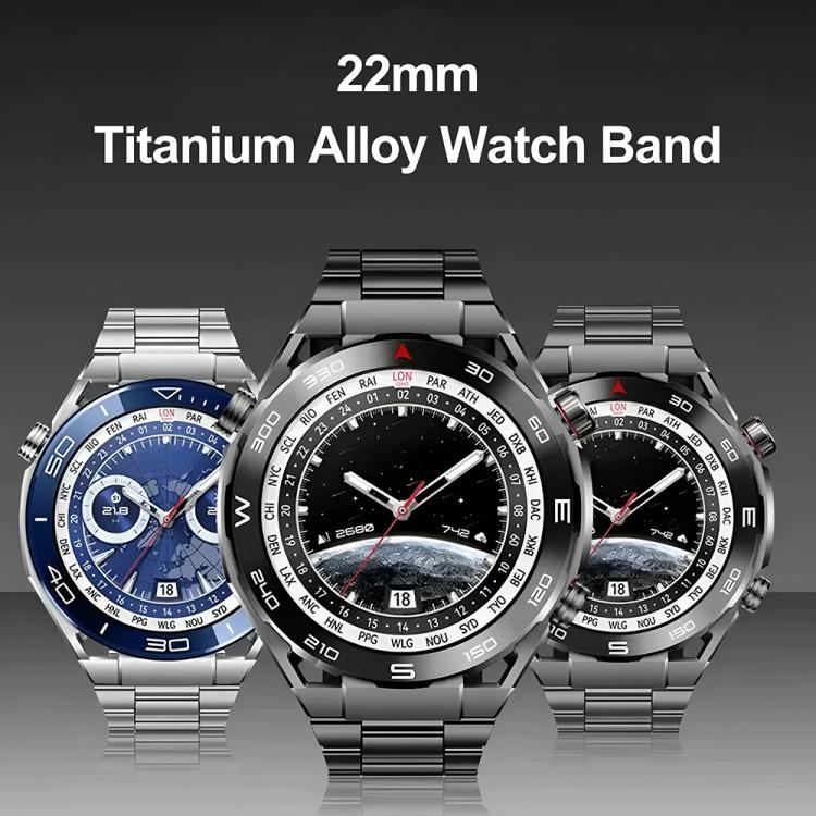 Cinturino per orologio in lega di titanio con fibbia pieghevole e rimovibile., 22mm