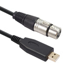 Cavo USB a XLR femmina per microfono 2m 3m