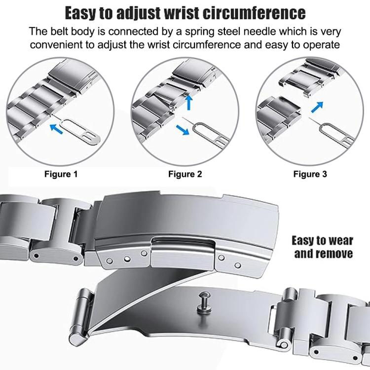 Cinturino per orologio in lega di titanio con fibbia a tartaruga e tre perline, For Xiaomi Band 10 Pro / Redmi Watch 6 / 5