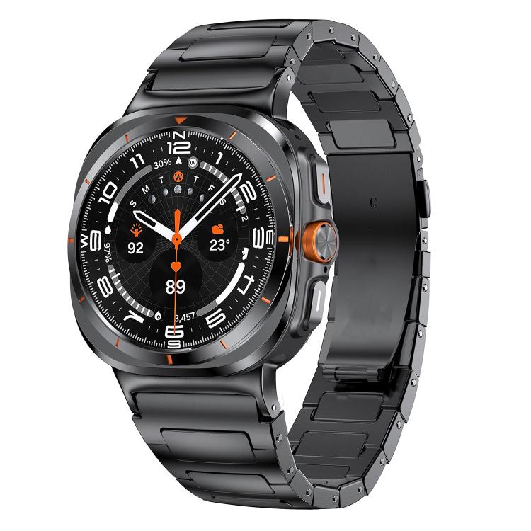 Cinturino per orologio in acciaio inossidabile con fibbia piatta a forma di I, For Samsung Galaxy Ultra 47mm / Ultra 2025