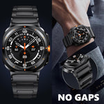 Cinturino per orologio in acciaio inossidabile con fibbia piatta a forma di I, For Samsung Galaxy Ultra 47mm / Ultra 2025