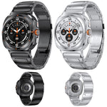 Cinturino per orologio in acciaio inossidabile con fibbia piatta a forma di I, For Samsung Galaxy Ultra 47mm / Ultra 2025