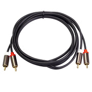 Cavo audio placcato in oro da 2 x RCA a 2 RCA, 1m, 2m, 3m