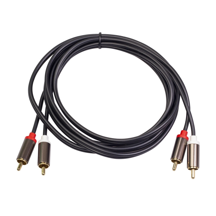 Cavo audio placcato in oro da 2 x RCA a 2 RCA, 1m, 2m, 3m
