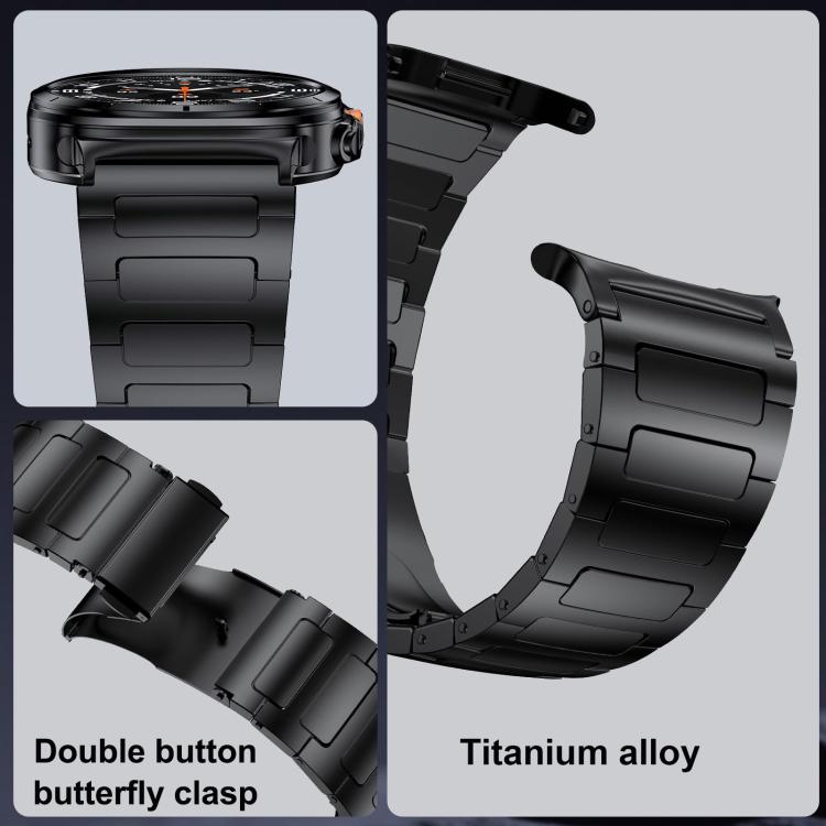 Cinturino per orologio in lega di titanio con fibbia piatta a forma di I., For Samsung Galaxy Ultra 47mm / Ultra 2025