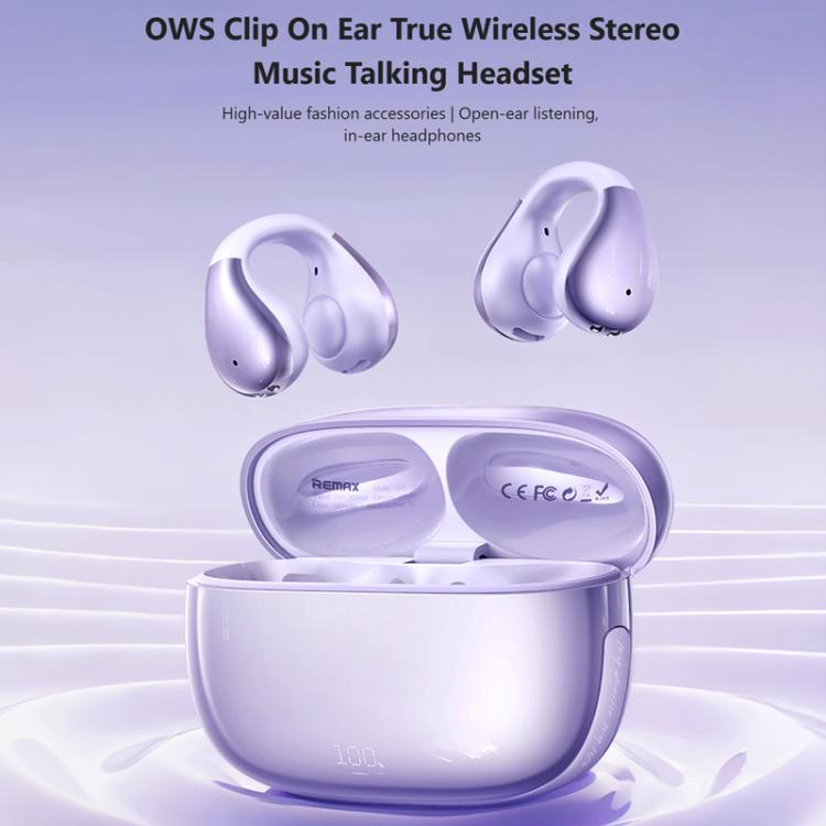 REMAX OWS-10 Auricolari Bluetooth True Wireless Stereo con clip per musica e chiamate, OWS-10