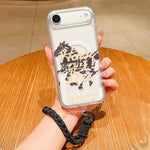 Custodia per telefono magnetica in acrilico con motivo "Anno del Cavallo", a copertura totale, con cordino., For iPhone 17 Pro Max, For iPhone 17 Pro, For iPhone 17, For iPhone Air