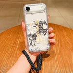 Custodia per telefono magnetica in acrilico con motivo "Anno del Cavallo", a copertura totale, con cordino., For iPhone 17 Pro Max, For iPhone 17 Pro, For iPhone 17, For iPhone Air