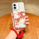 Custodia per telefono magnetica in acrilico con motivo "Anno del Cavallo", a copertura totale, con cordino., For iPhone 16 Pro Max, For iPhone 16 Pro, For iPhone 16 Plus, For iPhone 16