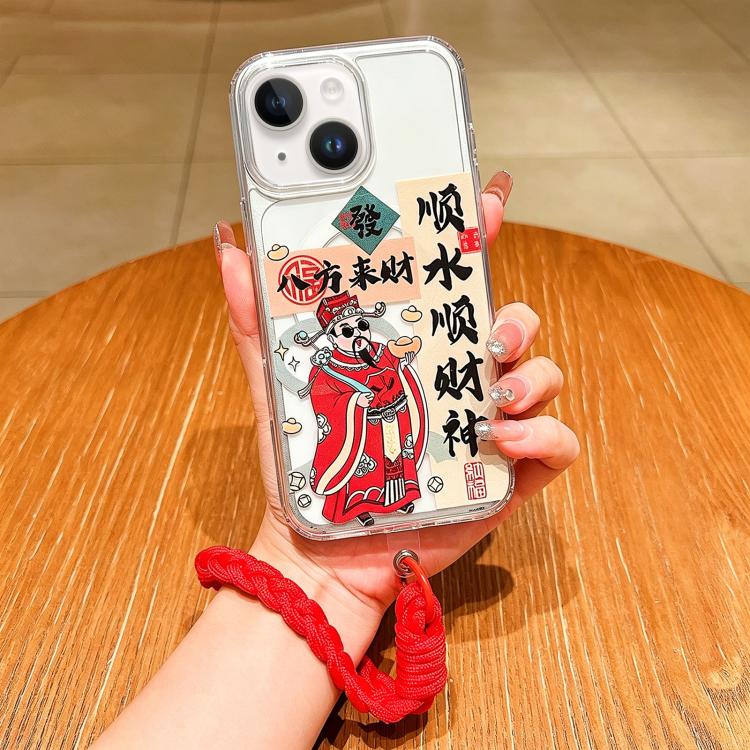 Custodia per telefono magnetica in acrilico con motivo "Anno del Cavallo", a copertura totale, con cordino., For iPhone 14 Plus, For iPhone 14, For iPhone 14 Pro, For iPhone 14 Pro Max