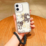 Custodia per telefono magnetica in acrilico con motivo "Anno del Cavallo", a copertura totale, con cordino., For iPhone 13 Pro Max, For iPhone 13 Pro, For iPhone 13, For iPhone 12