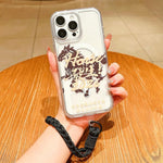 Custodia per telefono magnetica in acrilico con motivo "Anno del Cavallo", a copertura totale, con cordino., For iPhone 12 Pro Max, For iPhone 12 Pro