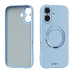 Custodia per telefono ABEEL in silicone liquido magnetico, delicata sulla pelle, con supporto., For iPhone 16 Pro, For iPhone 16