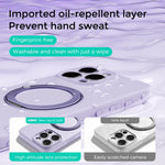 Custodia per telefono ABEEL in silicone liquido magnetico, delicata sulla pelle, con supporto., For iPhone 16 Pro, For iPhone 16