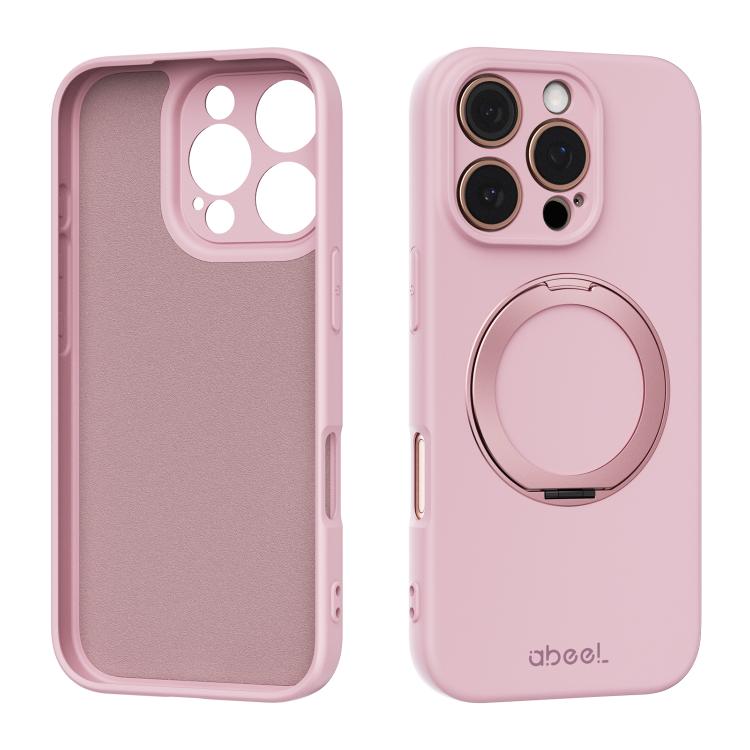 Custodia per telefono ABEEL in silicone liquido magnetico, delicata sulla pelle, con supporto., For iPhone 17 Pro Max, For iPhone 17 Pro, For iPhone 17, For iPhone 16 Pro Max
