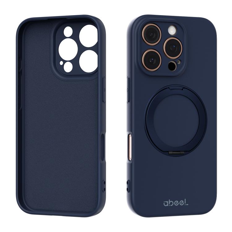Custodia per telefono ABEEL in silicone liquido magnetico, delicata sulla pelle, con supporto., For iPhone 17 Pro Max, For iPhone 17 Pro, For iPhone 17, For iPhone 16 Pro Max