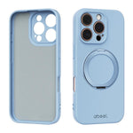 Custodia per telefono ABEEL in silicone liquido magnetico, delicata sulla pelle, con supporto., For iPhone 17 Pro Max, For iPhone 17 Pro, For iPhone 17, For iPhone 16 Pro Max