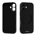 Custodia per telefono ABEEL in silicone liquido magnetico, delicata sulla pelle, con supporto., For iPhone 17 Pro Max, For iPhone 17 Pro, For iPhone 17, For iPhone 16 Pro Max