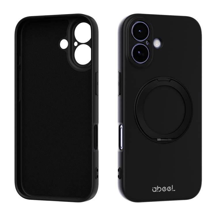 Custodia per telefono ABEEL in silicone liquido magnetico, delicata sulla pelle, con supporto., For iPhone 17 Pro Max, For iPhone 17 Pro, For iPhone 17, For iPhone 16 Pro Max