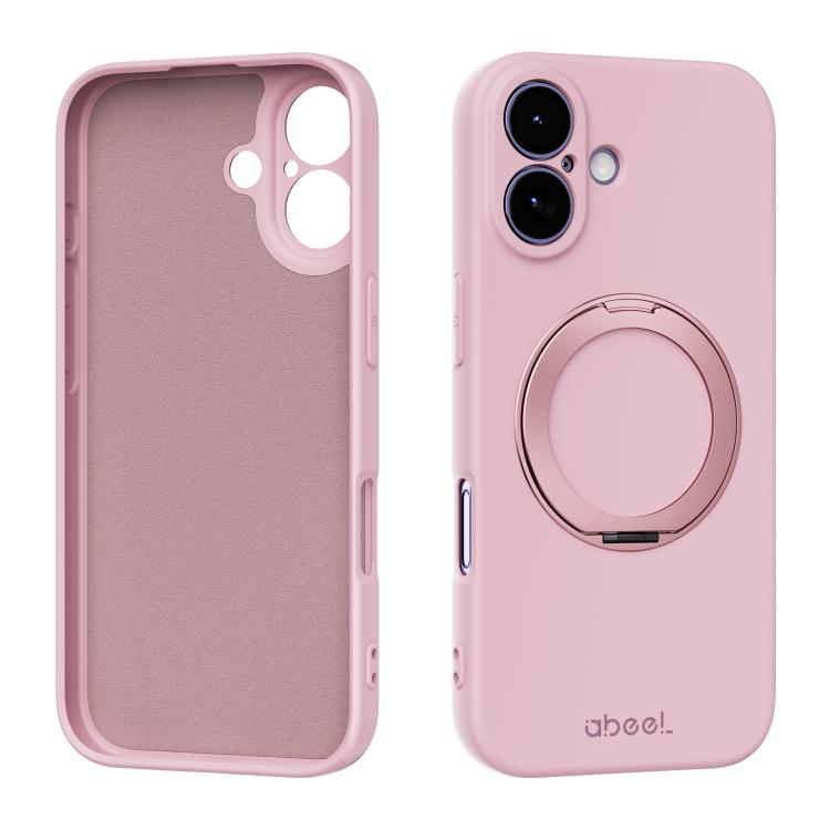 Custodia per telefono ABEEL in silicone liquido magnetico, delicata sulla pelle, con supporto., For iPhone 17 Pro Max, For iPhone 17 Pro, For iPhone 17, For iPhone 16 Pro Max