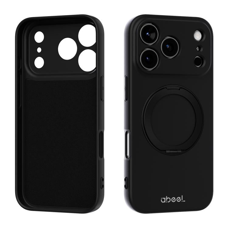 Custodia per telefono ABEEL in silicone liquido magnetico, delicata sulla pelle, con supporto., For iPhone 17 Pro Max, For iPhone 17 Pro, For iPhone 17, For iPhone 16 Pro Max