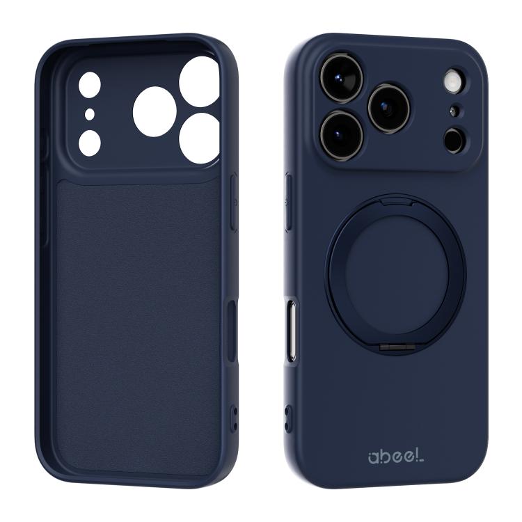 Custodia per telefono ABEEL in silicone liquido magnetico, delicata sulla pelle, con supporto., For iPhone 17 Pro Max, For iPhone 17 Pro, For iPhone 17, For iPhone 16 Pro Max
