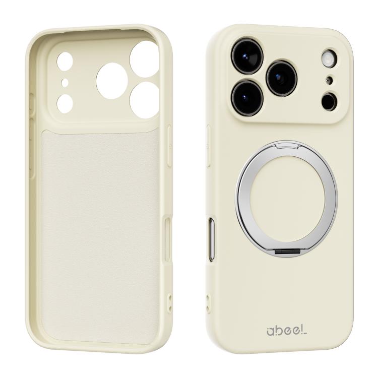 Custodia per telefono ABEEL in silicone liquido magnetico, delicata sulla pelle, con supporto., For iPhone 17 Pro Max, For iPhone 17 Pro, For iPhone 17, For iPhone 16 Pro Max