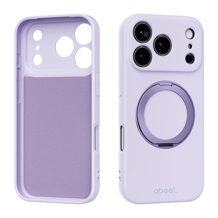 Custodia per telefono ABEEL in silicone liquido magnetico, delicata sulla pelle, con supporto., For iPhone 17 Pro Max, For iPhone 17 Pro, For iPhone 17, For iPhone 16 Pro Max