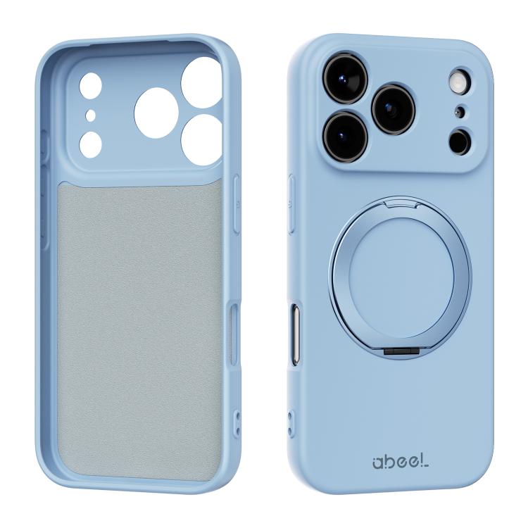 Custodia per telefono ABEEL in silicone liquido magnetico, delicata sulla pelle, con supporto., For iPhone 17 Pro Max, For iPhone 17 Pro, For iPhone 17, For iPhone 16 Pro Max