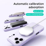 Custodia per telefono ABEEL in silicone liquido magnetico, delicata sulla pelle, con supporto., For iPhone 17 Pro Max, For iPhone 17 Pro, For iPhone 17, For iPhone 16 Pro Max