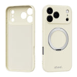 Custodia per telefono ABEEL in silicone liquido magnetico, delicata sulla pelle, con supporto., For iPhone 17 Pro Max, For iPhone 17 Pro, For iPhone 17, For iPhone 16 Pro Max