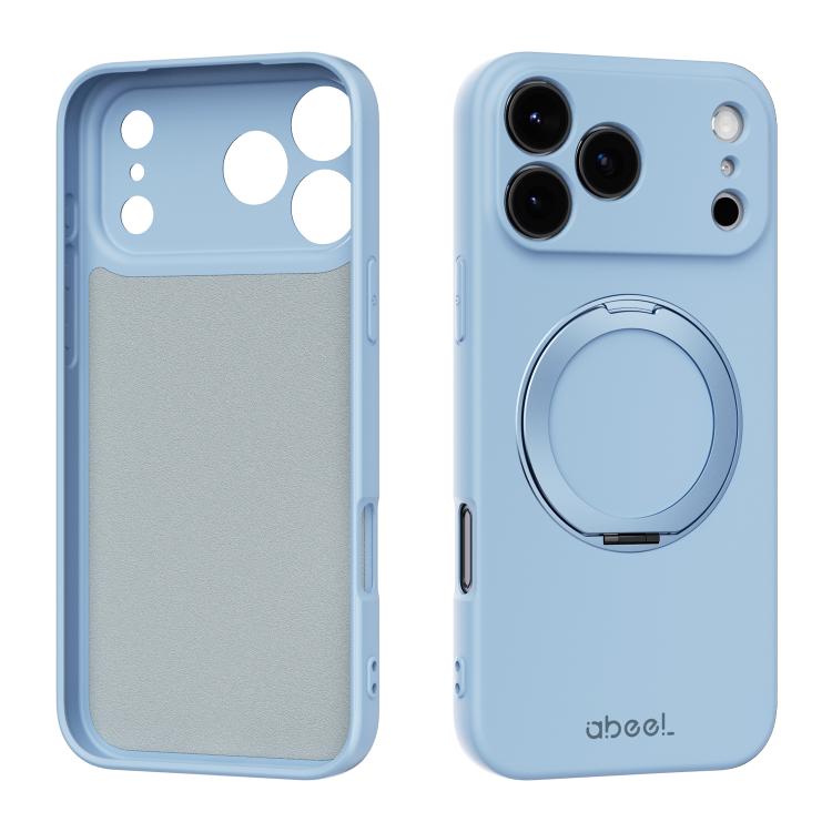 Custodia per telefono ABEEL in silicone liquido magnetico, delicata sulla pelle, con supporto., For iPhone 17 Pro Max, For iPhone 17 Pro, For iPhone 17, For iPhone 16 Pro Max