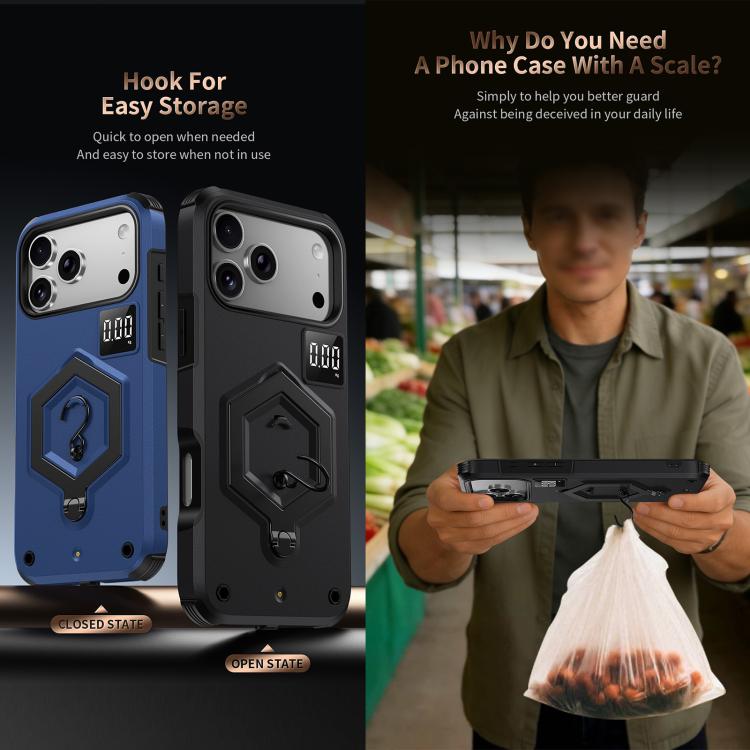 Custodia per telefono con bilancia magnetica Hexagon Armor, For iPhone Air, For iPhone 16 Pro Max, For iPhone 16 Pro