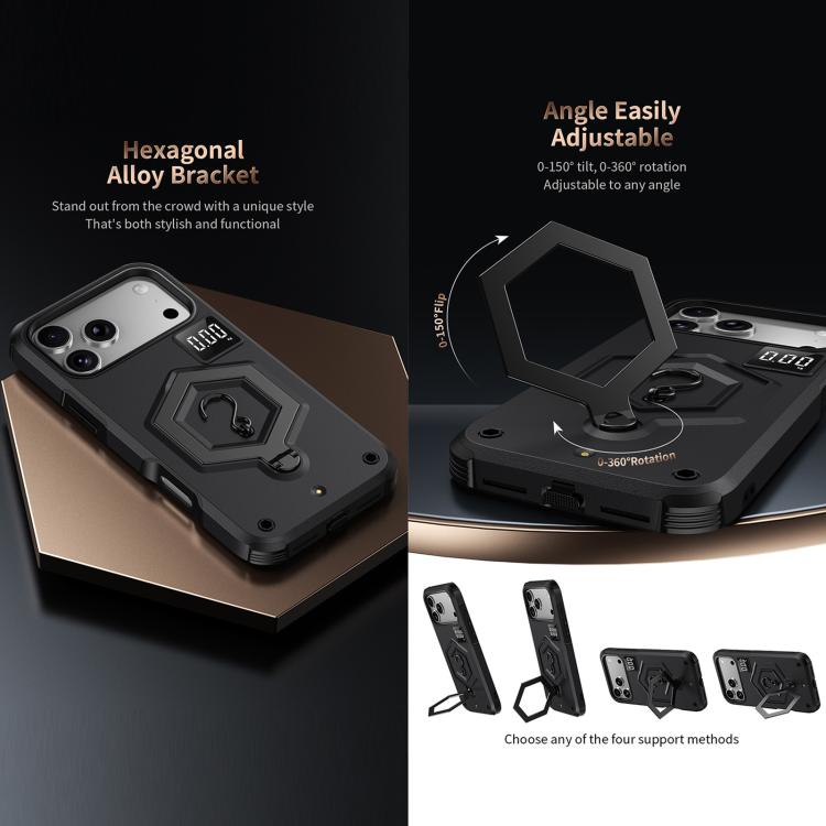 Custodia per telefono con bilancia magnetica Hexagon Armor, For iPhone Air, For iPhone 16 Pro Max, For iPhone 16 Pro