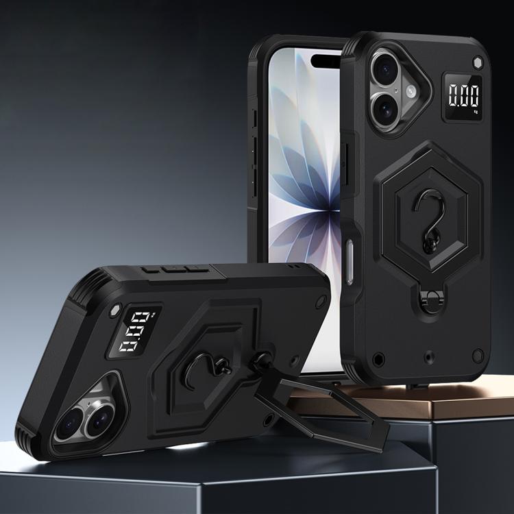 Custodia per telefono con bilancia magnetica Hexagon Armor, For iPhone 16, For iPhone 15 Pro Max, For iPhone 15 Pro