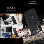Custodia per telefono con bilancia magnetica Hexagon Armor, For iPhone 16, For iPhone 15 Pro Max, For iPhone 15 Pro
