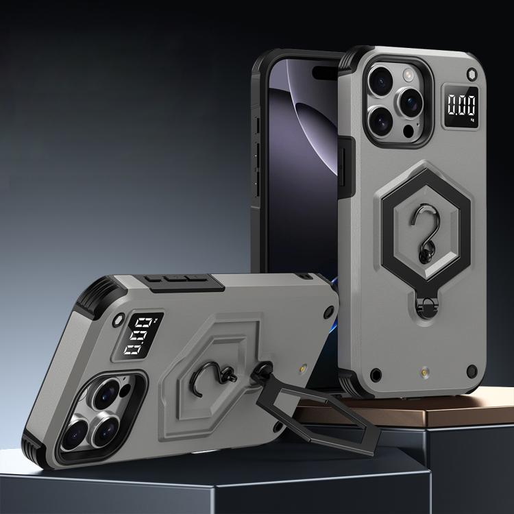 Custodia per telefono con bilancia magnetica Hexagon Armor, For iPhone 16, For iPhone 15 Pro Max, For iPhone 15 Pro