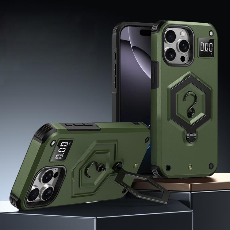 Custodia per telefono con bilancia magnetica Hexagon Armor, For iPhone 16, For iPhone 15 Pro Max, For iPhone 15 Pro