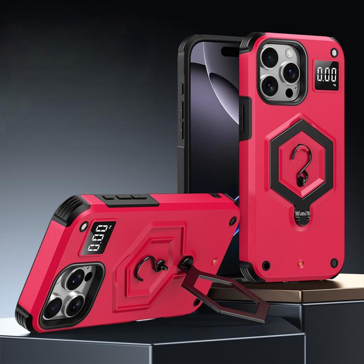 Custodia per telefono con bilancia magnetica Hexagon Armor, For iPhone 16, For iPhone 15 Pro Max, For iPhone 15 Pro