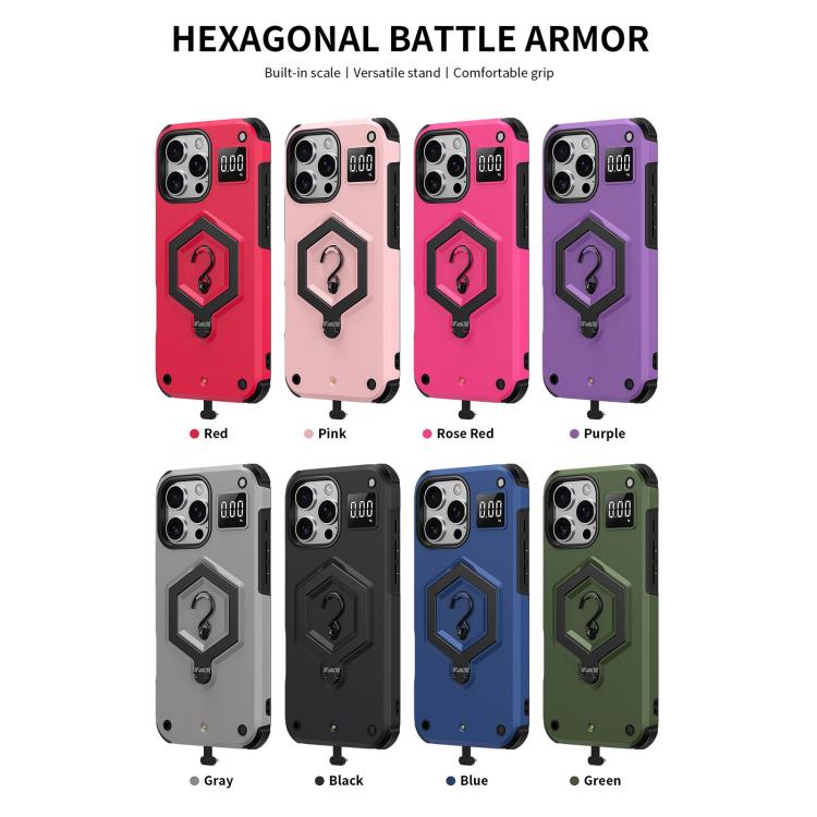 Custodia per telefono con bilancia magnetica Hexagon Armor, For iPhone 14 / 13, For iPhone 14 Pro, For iPhone 14 Pro Max