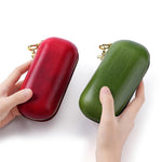 Scatola porta occhiali da sole in pelle conciata al vegetale resistente alla pressione
