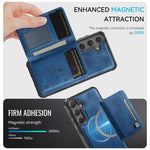 Custodia per telefono AutSpace A13 MagSafe con bustina magnetica RFID a libro per carte., For Samsung Galaxy S24+ / S25+ 5G, For Samsung Galaxy S25 Ultra 5G, For Samsung Galaxy S24 Ultra 5G